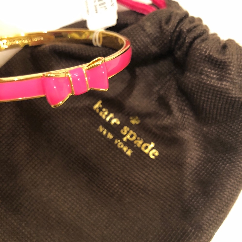 NWT Kate Spade Pink Ribbon Bow Bangle Bracelet